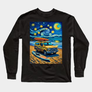 Bronco on starry night Long Sleeve T-Shirt